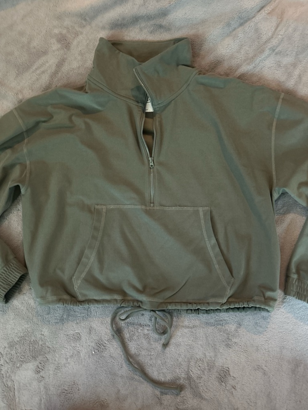 Cropped Half-Zip Pullover